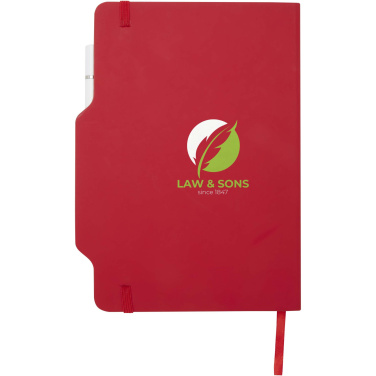 Logo trade promotional merchandise photo of: Nexus A5 hard cover notebook with pen and pencil combo (black ink)