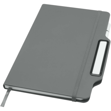 Logo trade promotional giveaways picture of: Nexus A5 hard cover notebook with pen and pencil combo (black ink)
