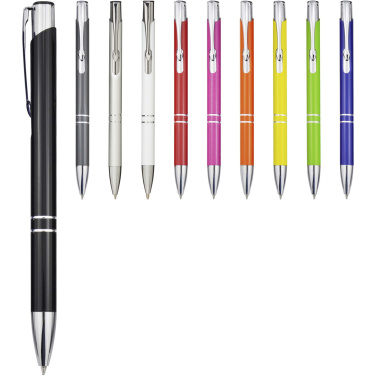 Logotrade corporate gift picture of: Moneta recycled aluminium ballpoint pen (blue ink)