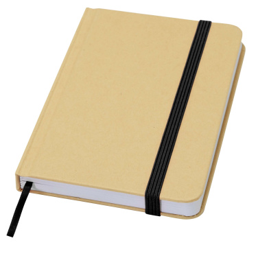 Logo trade promotional items image of: Reed A6 recycled hard cover notebook with plain pages