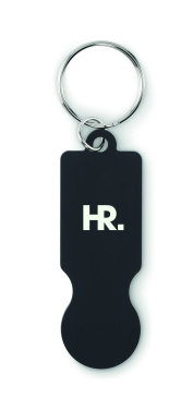 Logotrade corporate gift image of: Key ring with trolley token