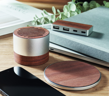 Logo trade advertising products picture of: Recycled aluminium speaker