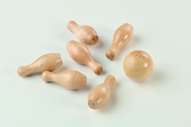 Logo trade promotional gift photo of: Mini pine wood bowling set