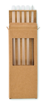Logotrade promotional giveaways photo of: 4 reusable glass straws