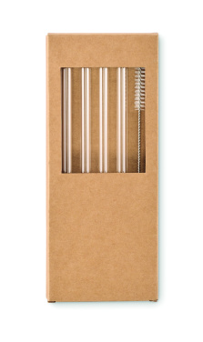 Logotrade promotional giveaways photo of: 4 reusable glass straws