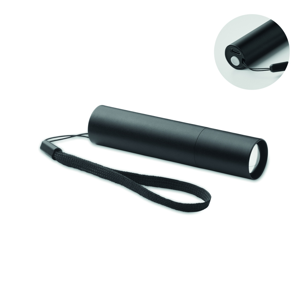 Logotrade promotional merchandise photo of: Aluminium rechargeable torch