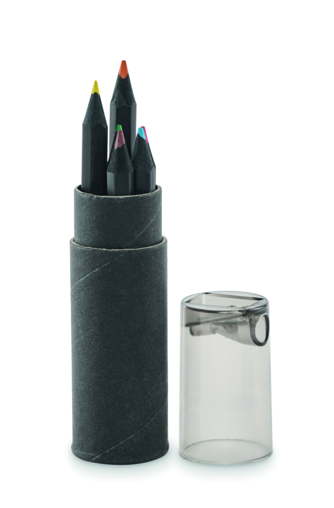 Logotrade promotional giveaway image of: 6 black colouring pencils