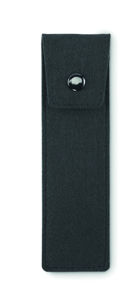 Logo trade business gifts image of: RPET felt pencil case