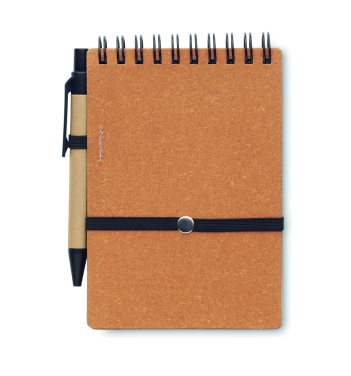 Logo trade promotional giveaways picture of: Recycled notebook with ball pen