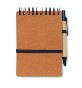 Logo trade promotional merchandise image of: Recycled notebook with ball pen