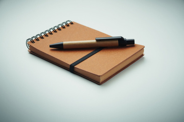 Logo trade advertising product photo of: Recycled notebook with ball pen