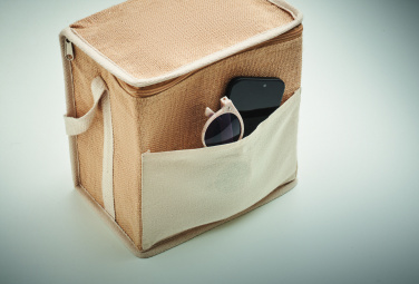 Logotrade advertising product image of: Jute and canvas cooler bag 3L