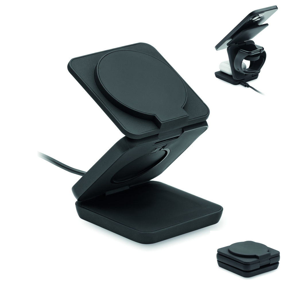 Logotrade promotional gift picture of: 3in1 foldable charging station
