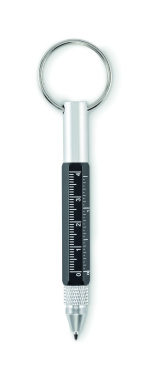 Logo trade promotional merchandise image of: Key ring with twist action pen