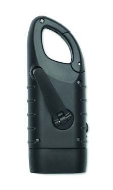 Logo trade promotional gift photo of: Solar torch with dynamo crank