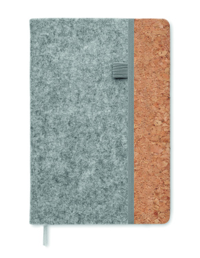Logo trade advertising products picture of: A5 RPET cork notebook
