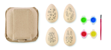 Logotrade advertising product picture of: Wooden eggs painting set
