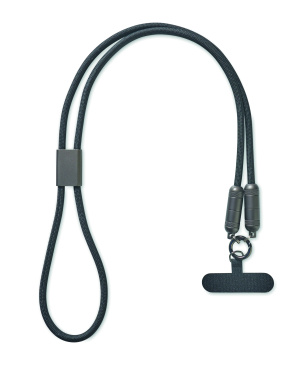 Logo trade promotional giveaways picture of: 60W phone holder lanyard cable