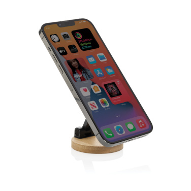 Logotrade promotional giveaway picture of: Magmount RCS recycled plastic and bamboo phone stand