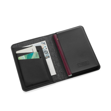 Logo trade business gifts image of: Trackmate RCS rpolyester passport holder worldwide locating