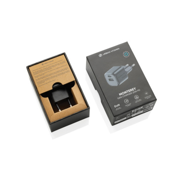 Logo trade corporate gift photo of: Urban Vitamin Monterey RCS recycled plastic 20W GAN charger