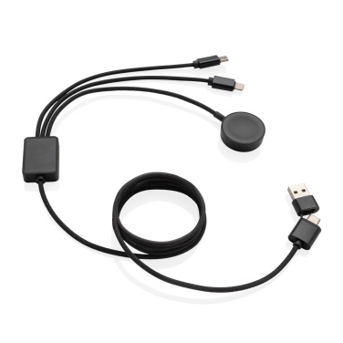Logo trade promotional gift photo of: Terra RCS rPET 6-in-1 charging cable with watch charger