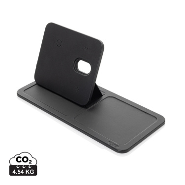 Logotrade promotional merchandise picture of: Swiss Peak 3 in 1 RCS recycled PU wireless charger desk tray