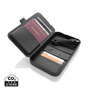 Logotrade promotional item picture of: Swiss Peak RCS recycled travel case with 3 in 1 charger