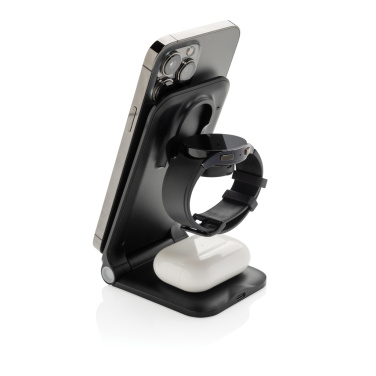 Logo trade promotional product photo of: Powerpal 3 in 1 RCS recycled plastic 15W charger