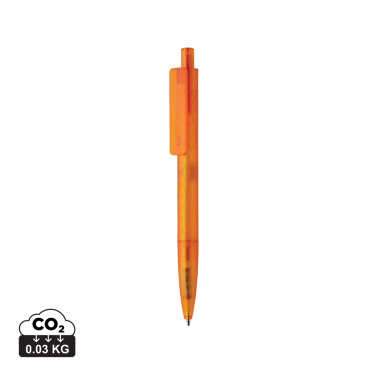 Logo trade promotional merchandise photo of: X3 GRS recycled PC plastic pen frosted
