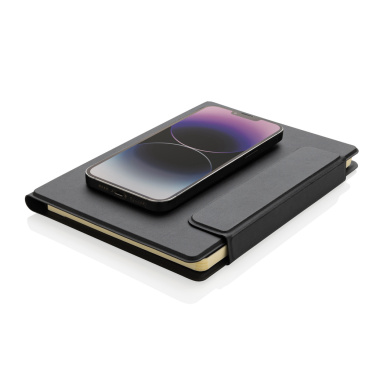 Logotrade promotional item image of: Stuart RCS certified RPU magnetic A5 portfolio