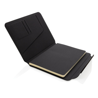 Logo trade promotional giveaway photo of: Teri AWARE™ RPET and walnut A5 portfolio