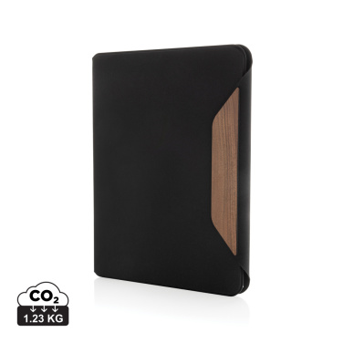 Logotrade promotional giveaways photo of: Teri AWARE™ RPET and walnut A4 portfolio