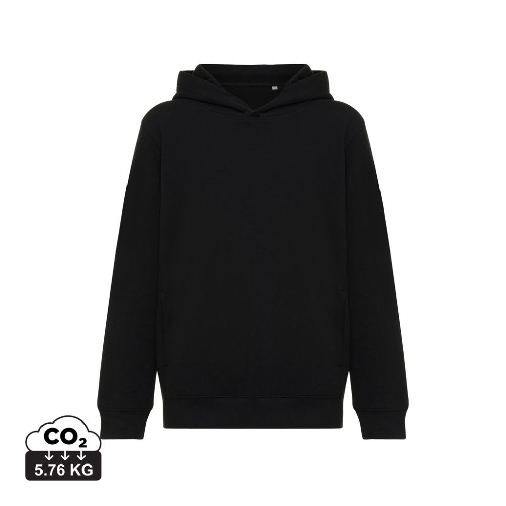 Logo trade promotional gifts image of: Iqoniq Yengo kids recycled cotton hoodie with sidepockets