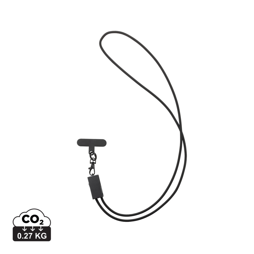 Logo trade promotional gifts picture of: Terra RCS recycled PET phone cord with dual charge cable