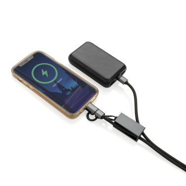 Logotrade promotional giveaway picture of: Terra RCS recycled PET phone cord with dual charge cable