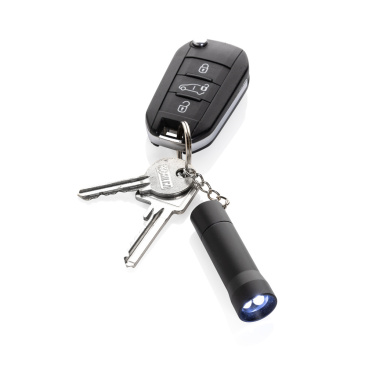 Logo trade promotional products image of: Flash RCS recycled aluminium keychain torch