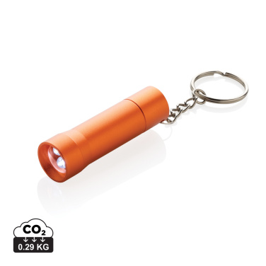 Logo trade promotional merchandise image of: Flash RCS recycled aluminium keychain torch