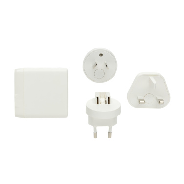 Logotrade business gift image of: TravelCharge Pro RCS rplastic travel charger with USB C