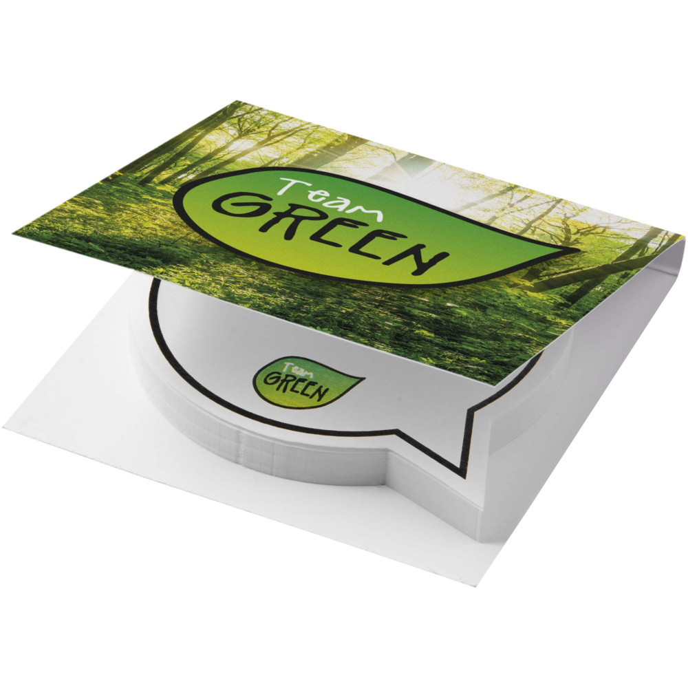 Logotrade promotional product image of: Sticky-Mate® soft cover speech bubble shaped sticky notes