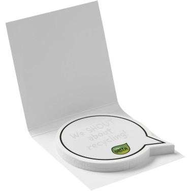 Logo trade promotional giveaway photo of: Sticky-Mate® soft cover speech bubble shaped sticky notes