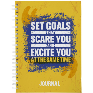Logo trade corporate gifts image of: Desk-Mate® A5 hard cover journal