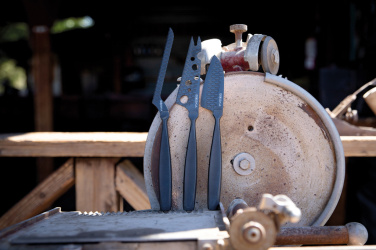 Logo trade promotional gifts picture of: BOSKA Cheese Knife Set Monaco+ Black