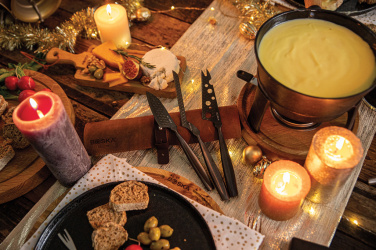 Logo trade promotional merchandise picture of: BOSKA Cheese Knife Set Monaco+ Black