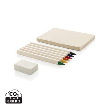Logotrade promotional giveaway image of: Micki GRS infinity 6pc coloring pencil set with notepad