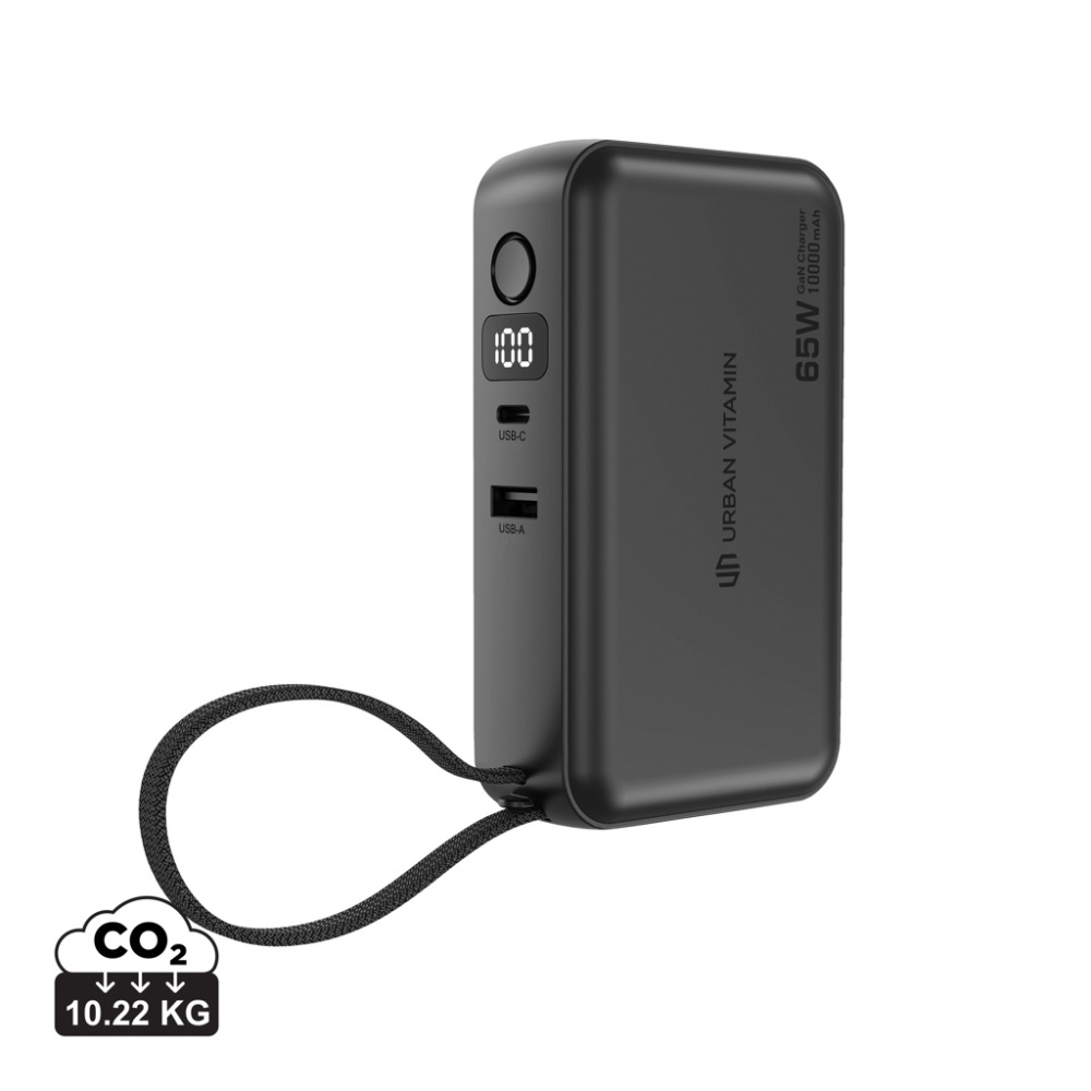 Logotrade promotional item image of: Urban Vitamin Eureka hybrid GANcharger 10000mah powerbank65W