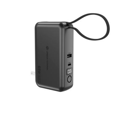 Logo trade promotional gifts image of: Urban Vitamin Eureka hybrid GANcharger 10000mah powerbank65W
