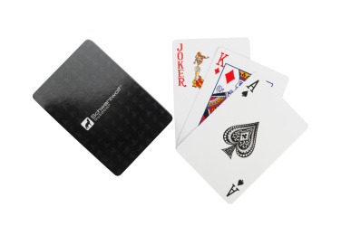 Logotrade promotional item picture of: Set of playing cards and dice MURRAY Schwarzwolf