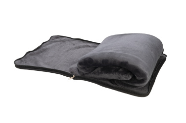 Logotrade promotional giveaway picture of: Blanket and pillow 2 in 1 AMIATA Schwarzwolf