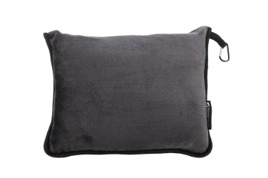 Logo trade promotional merchandise picture of: Blanket and pillow 2 in 1 AMIATA Schwarzwolf